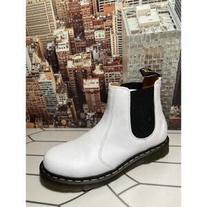 Dr Martens Airwair Women's Size 10 US White Leather Ankle Chelsea Boots 2976